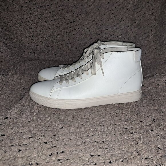 CLAE Los Angeles BRADLEY MID Cream Leather-Sneakers-Sz 8.5-Excellent - Picture 2 of 8